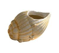 Creative Sea Shell Pot de fleurs en résine pour plantes grasses, A | Décoration élégante sur le thème de la mer pour le balcon du salon, convient aux petites fleurs et aux espaces de travail