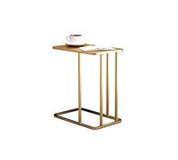 Creative Side Table Living Room Small Tea Table Sofa Corner Iron Frame Square Coffee Table Sofa Side Table with One Shelf