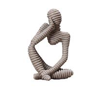 Creative Silence est Une Figure de Statue d'or Figure Figurine statune Statuette Nordique intérieur Moderne Maison Salon décoration décoration Ornements Arts, 4 Collection d'art