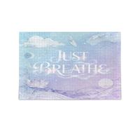 Creative Slogan : Just Breathe Puzzle en bois idéal pour les soirées de jeu 500 pièces