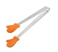Creative Small Pince en silicone avec poignée et pince en silicone en acier inoxydable Creative Kitchen Gadgets pour bonbons, glaçons, épices MxG775