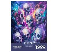 Creative Squelettes Puzzle 1000 Pièces Squelettes pour Adultes Family Games Décoration Intérieure Jeux Éducatifs Cadeaux d'anniversaire pour Noël Tueur Ennuyeux 38x26cm/1000pcs