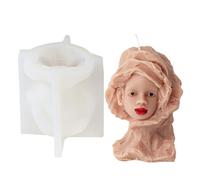 Creative Stone Girl Head Moules Creative Stone Girl Silicone Décoration pour amoureux