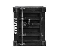 Creative Table Basse Industrielle Container Casier De Fer Art Canapé En Métal D'appoint D'angle De Téléphone Chambre De Chevet Décoration Meubles, Blackb