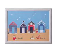 Creative Tops Coastal Print Plateau avec coussin, coussin rembourré, bureau portable, plateau pour ordinateur portable 44 cm x 34 cm x 6 cm