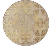 CREATIVE TOPS Set de Dessous de verre avec dos en liège de liège, 4 pièces, 12 cm, Design de Gold Prints, Rond, or/gris