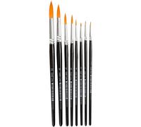 Creativ Company Pinceaux Gold Line 10747 – 8 pièces brosses rondes poils nylon