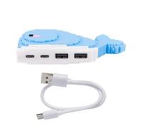 Creative Whale Designs Concentrateurs USB 2.0 avec 2 ports USB de type C + 2 ports USB pour connecter des périphériques USB Flash Drives Large compatibilité