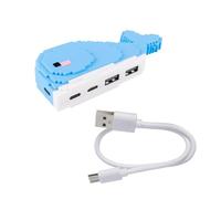 Creative Whale Designs Hubs USB 2.0 avec 2 ports USB de type C + 2 ports USB pour connecter des périphériques USB Flash Drives Large compatibilité Hub USB