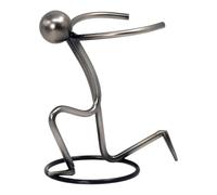 Creative Wine Rack Metal Desktop Decorative Piece, Wine Bottle Storage Holder for Living Room Office Dining Room, Craft Ornament Modern Home Bar Accessory