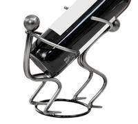 Creative Wine Rack Metal Desktop Decorative Piece, Wine Bottle Storage Holder for Living Room Office Dining Room, Craft Ornament Modern Home Bar Accessory