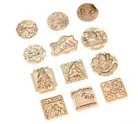 Creative Winter Festival Lot de 16 tampons de cire avec jolis motifs sapin de Noël et flocons de neige