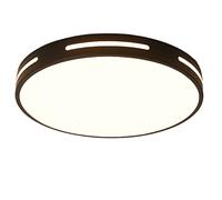 Creative Wood Art Plafonnier rond avec éclairage encastré à DEL tricolore à intensité variable Robinets ménagers