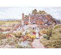 Creative World of Crafts Rural Angleterre kit Point de Croix - Vue de Prairie, Multicolore