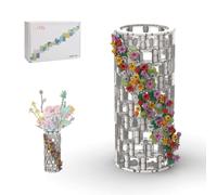 CreativeBlocker Ensemble de briques pour vase, modèle de montage DIY transparent, kit d'affichage pour bouquet de fleurs 10280, une grande décoration (473 pièces)