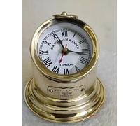 CREATIVEERA Horloge de bureau nautique en laiton, style vintage, multifonction, belle décoration de maison et de bureau, cadeau unique, (12,7 cm - doré)