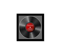 CreativePF [lp12.5x12.5bk-b] Cadre d'affichage pour album vinyle LP avec insert en verre noir mat et support mural