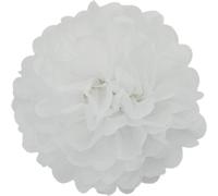Creativery Lot de 10 pompons en papier de 20 cm (blanc 029) - Pompon en papier de soie - Décoration à suspendre