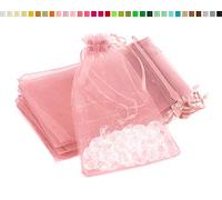 Creativery Lot de 10 sachets en organza - 13 x 18 cm - Vieux rose