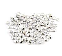 Creativery Lot de 100 Pierres décoratives en Diamant 12 mm, Résine Acrylique, Silber Metallic 012met