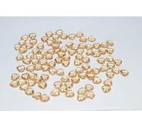 Creativery Lot de 100 pierres décoratives en PVC et acrylique en forme de cœur de 1,2 cm, Résine acrylique Plastique, gold 687 (6)