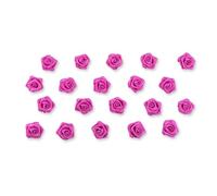 Creativery Lot de 20 roses en satin de 15 mm - Couleurs au choix : 10/15/20/30/60 mm - Couleurs résistantes et lavables - Petites roses en tissu à coudre - Pour travaux manuels, couture, collage