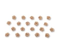 Creativery Lot de 20 roses en satin de 15 mm - Couleurs au choix : 10/15/20/30/60 mm - Couleurs résistantes et lavables - Petites roses en tissu à coudre - Pour le bricolage, la couture, le collage et