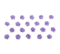 Creativery Lot de 20 roses en satin de 15 mm - Couleurs au choix : 10/15/20/30/60 mm - Couleurs résistantes et lavables - Petites roses en tissu à coudre - Pour bricolage, couture, collage, décoration