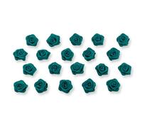 Creativery Lot de 20 roses en satin de 15 mm - Couleurs au choix : 10/15/20/30/60 mm - Couleurs résistantes et lavables - Petites roses en tissu à coudre - Pour travaux manuels, couture, collage