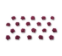 Creativery Lot de 20 roses en satin de 15 mm - Couleurs au choix : 10/15/20/30/60 mm - Couleurs résistantes et lavables - Petites roses en tissu à coudre - Pour travaux manuels, couture, collage