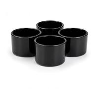 Creativery Lot de 4 petits photophores en verre 51 x 33 mm Couleur au choix : noir 030