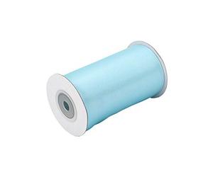 Creativery Rouleau de ruban de satin de 100 mm - 10 m - Pour décoration de table - Pour mariage, anniversaire - Bleu clair