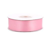 Creativery Rouleau de ruban en satin, 10 m x 25 mm, ruban double-face pour décorer un cadeau, pour un mariage, un baptême, un anniversaire Rosa 148
