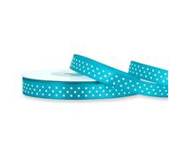 Creativery Ruban de satin à pois - 12 mm x 25 m - Choix de couleurs en 12/25 mm - Couleurs résistantes et lavable - Ruban pour mariage - Ruban cadeau pour emballage, décoration, bricolage - Turquoise