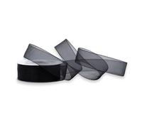 Creativery Ruban en organza Noir 25 mm x 25 m