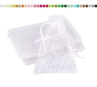 Creativery Sachets en Organza 7x9cm Blanc 10 pièces