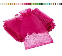 Creativery Sachets en Organza 7x9cm Fuchsia/Magenta 10 pièces