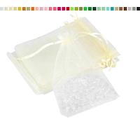 Creativery Sachets en Organza 7x9cm Ivoire 10 pièces