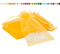 Creativery Sachets en Organza 7x9cm Jaune 10 pièces