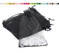 Creativery Sachets en Organza 7x9cm Noir 10 pièces