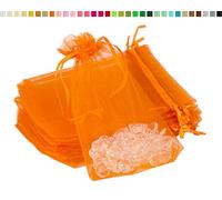 Creativery Sachets en Organza 7x9cm Orange 10 pièces