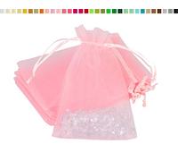 Creativery Sachets en Organza 7x9cm Rose 10 pièces