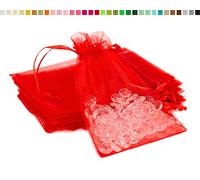 Creativery Sachets en Organza 7x9cm Rouge 10 pièces