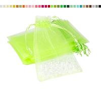 Creativery Sachets en Organza 7x9cm Vert Anis Pale 10 pièces
