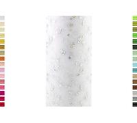 Creativery - Tulle à pois - Scintillant - Blanc - 15 cm x 9 m