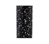 Creativery - Tulle à pois - Scintillant - Noir - 15 cm x 9 m