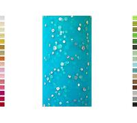 Creativery - Tulle à pois - Scintillant - Turquoise foncé - 15 cm x 9 m