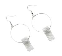 Créatives Boucles D’oreilles Pendantes en Papier Roulé pour Femmes | Cuivre Argenté, Style et Forme 3d, pour Sorties Entre Amies et Réunions