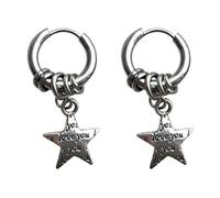 Créatives Punk Star Boucles d'oreilles unisexe Boucles d'oreilles pendantes Boucles d'oreilles créoles en forme d'étoile Accessoires de mode pour toutes les occasions Créoles