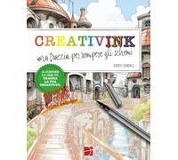 CreativInk: una traccia per rompere gli schemi: Coloring Book for Adults - Original Ink Tracing Concept: Transform Pre-Colored Pages with Black Pen Lines for a Unique Relaxing Creative Experience
